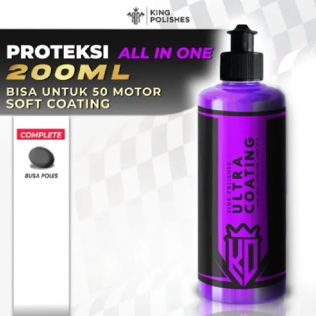 KING POLISHES Pengkilap Eksterior Semi Coating Dan Penghitam Permanen Efek Daun Talas