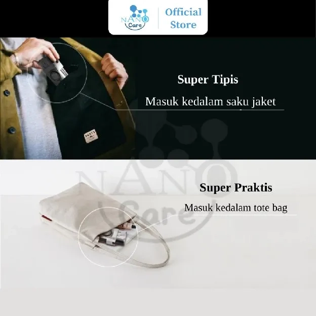 NANO CARE Setrika Mini Travel Dry Iron, Detachable handle Setrika Lipat Mini Portable