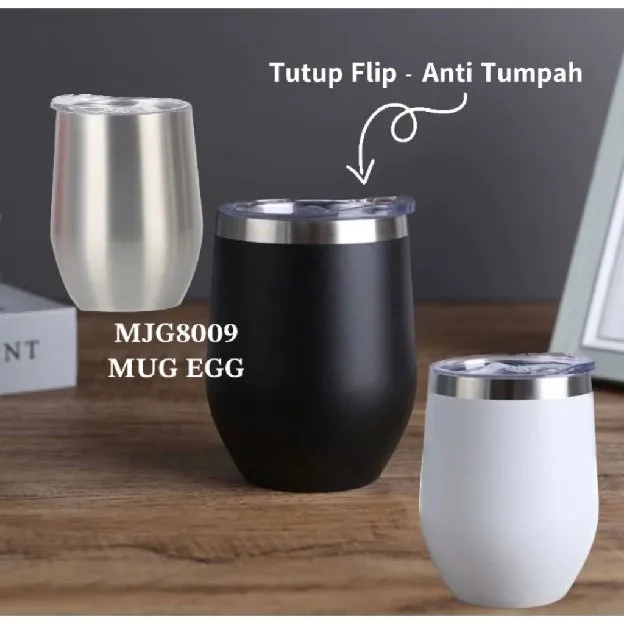 Mug Telur/JIATA mug kopi 350ml bulat stainless Vacuum premium - UNIK TUMBLER