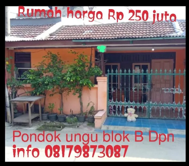 Rumah jual cepat pondok ungu permai 