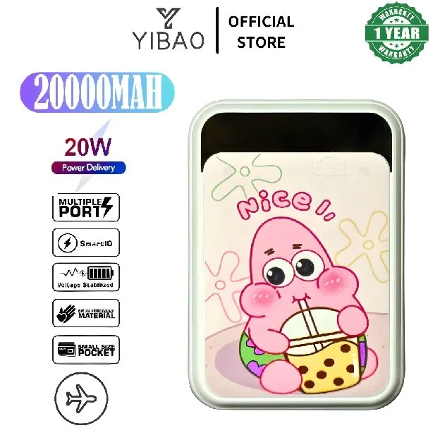 PowerBank 20000mAh Cute Mini Kartun Fast Charging