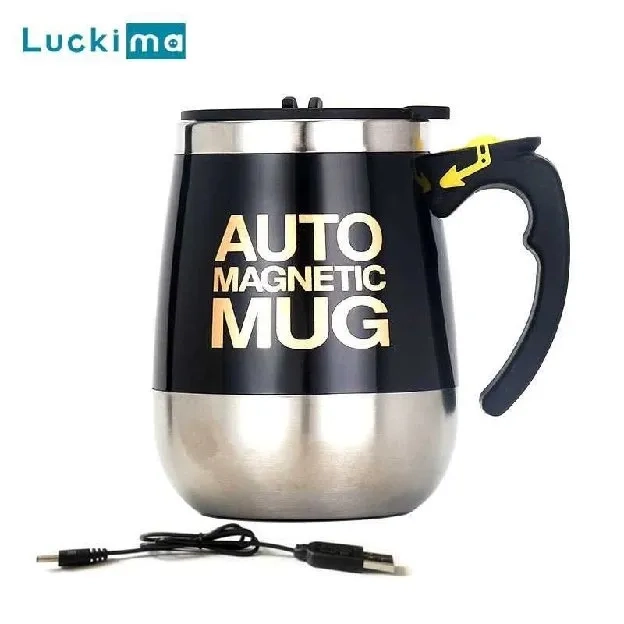 Gelas Aduk Otomatis Rechargeable Cangkir Kopi Teh Tutup Unik Self Stirring Cup Mug Automatic Mixing 