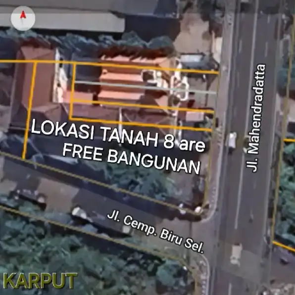 Dijual 8 are FREE BANGUNAN, Jl. Buluh Indah Mahendradata Denpasar