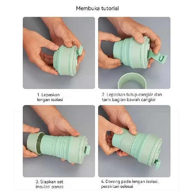 GELAS LIPAT PORTABLE MULTIFUNGSI/ FOLDABLE COFFE CUP TRAVEL SILICONE ECO FRINDLY/SAUVENIR GELAS LIPA