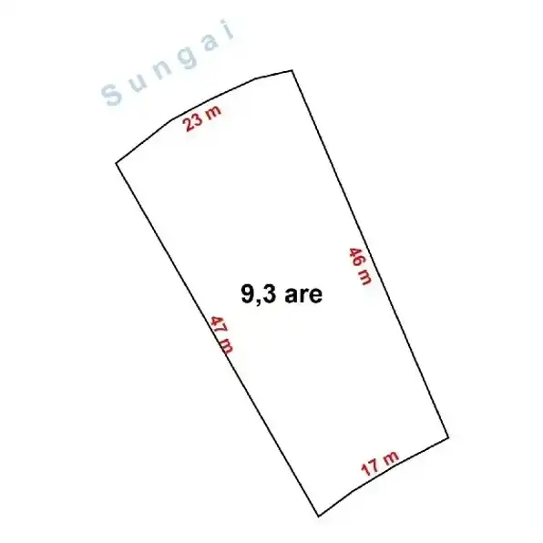 Dijual 8,8 & 9,3 are, LOSS SUNGAI Perum Greenlot Residence Munggu Mengwi