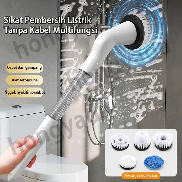 Sikat Pembersih Listrik Sikat Pembersih Elektrik Tanpa Kabel Tahan Air portable Shower Lantai Kamar