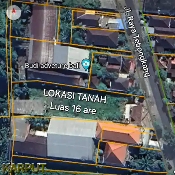 Dijual 16 are, Jl. Raya Tebongkang Raya Sayan Singakerta Ubud Gianyar