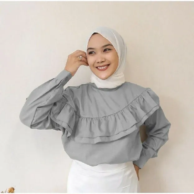 Atasan import / Narina Blouse Ruffle