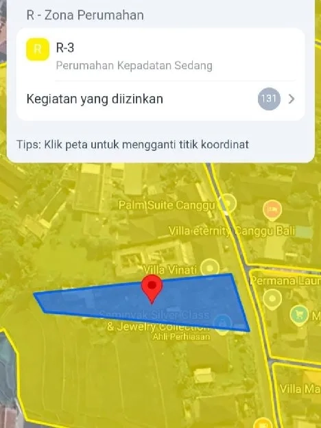 Dijual 6,77 are, Jl. Raya Umah Buluh Kayu Tulang Utara Canggu Kuta Utara