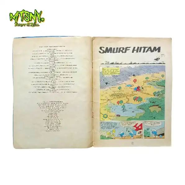 Komik Eropa Jadul Lawas Vintage Kisah Smurf Hitam Aya Media 1988