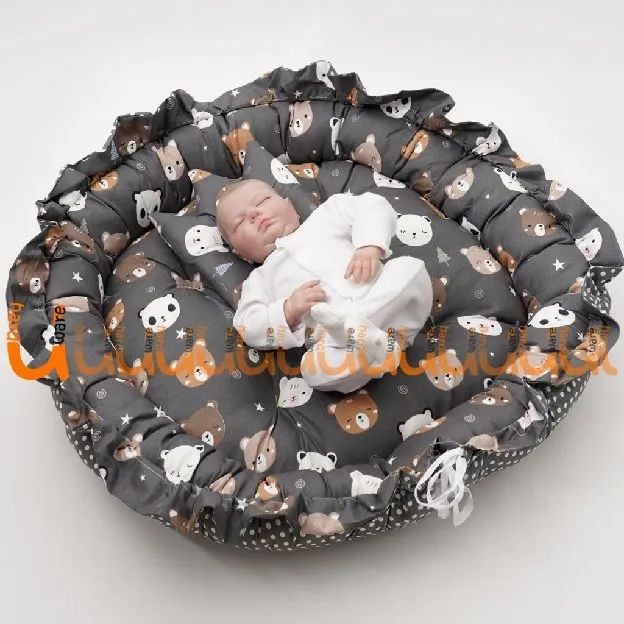 PREMIUM KASUR BAYI FREE BANTAL PEYANG BABY NEST MODEL BUNGA KOLAM MULTIFUNGSI PLAYMATE BISA BOLAK BA