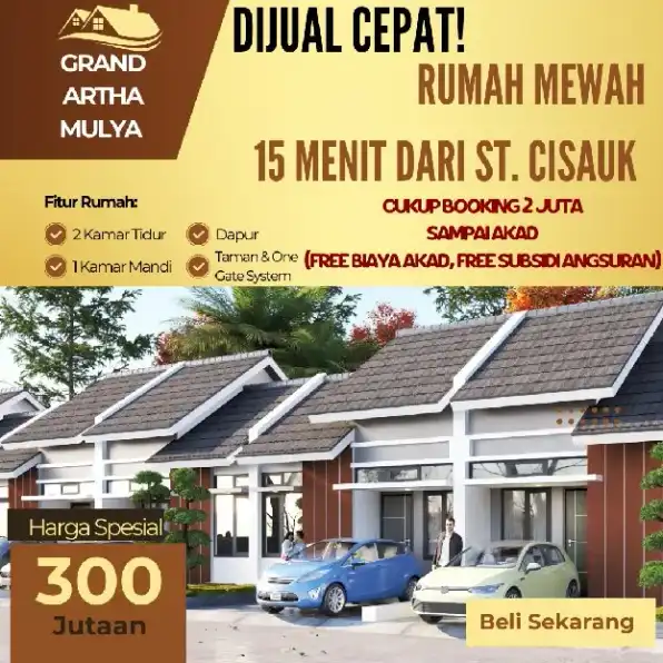 Dijual rumah 1 lantai di cisauk, Tanpa Dp 