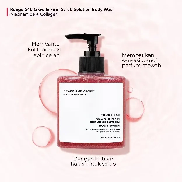 Grace and Glow Body wash Black Opium Brightening - English Pear & Freesia Anti Acne - Rouge 540 Scru