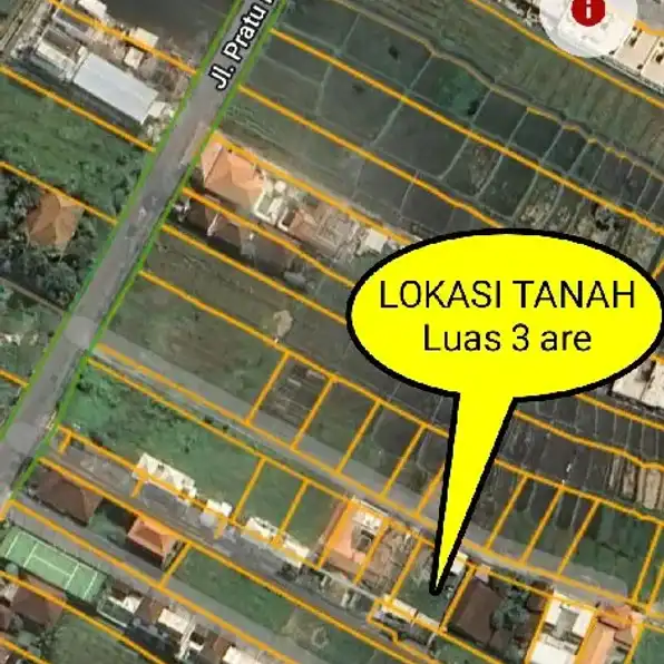 Dijual 3 are, Jl. Pratu Rai Madra Pantai Cemagi Seseh Mengwi