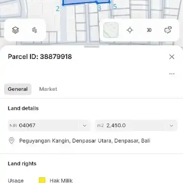 Dijual 24,5 are, Jl. Nangka Permai Subak Dalem Gatsu Tengah Peguyangan Kangin Denpasar