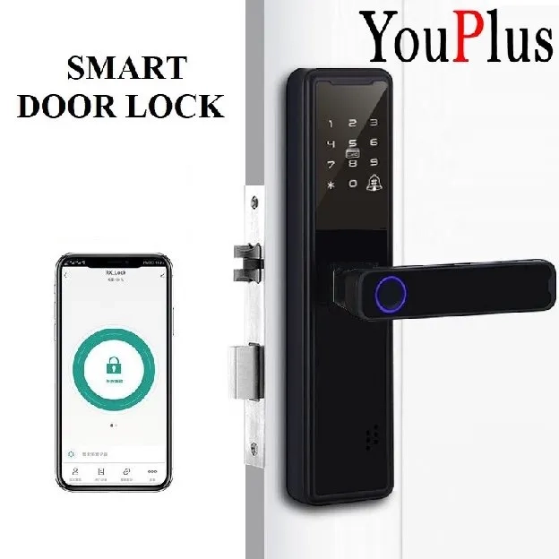 KUNCI SMARTDOOR LOCK / KUNCI PINTU HANDLE PASSWORD FINGER PRINT / SMART DOOR SMART HOME / kunci sidi