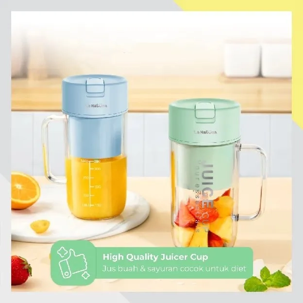 Blender Portable CRUSHER JUICER Mini + Sedotan Juicer Personal Size USB Rechargeable Mini Mixer