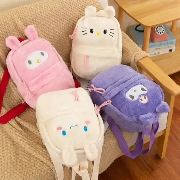 Tas Anak Lucu Sanrio Kuromi, Melody, Cinamonroll, Pompompurin, Tas Ransel Sekolah Anak Perempuan Aes