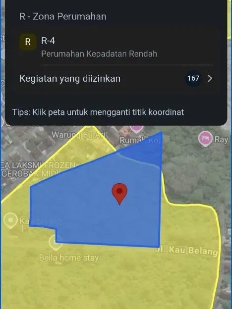 Dijual 1,01 Ha, Jl. Kau Belang Raya Kampial Benoa Kuta Selatan