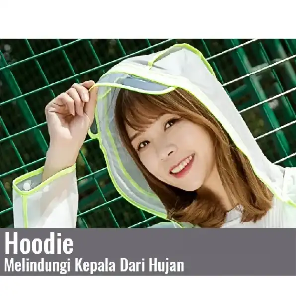 Jas Hujan Transparan Raincoat Korean Style Jas Hujan Ponco Dewasa Pria Wanita