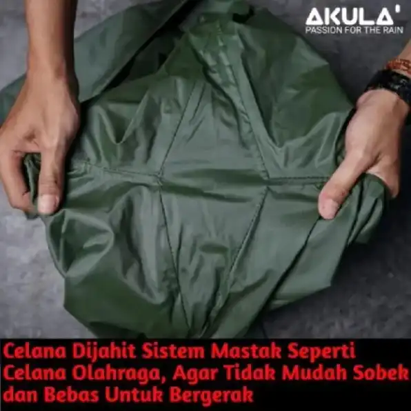 AKULA Jas Hujan Untuk Pria dan Wanita Dewasa Bahan Pvc Terbaik Kualitas Bagus Dan Tahan Lama