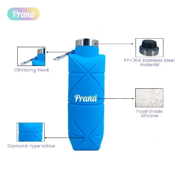 Origami Bottle Botol Minum Lipat Silicone / Foldable Bottle Collapsible Water Bottle Botol Minum Spo