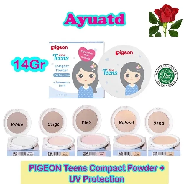 PIGEON TEENS COMPACT POWDER+UV Protection 14gr | Bedak Padat Remaja | Natural Finish Look