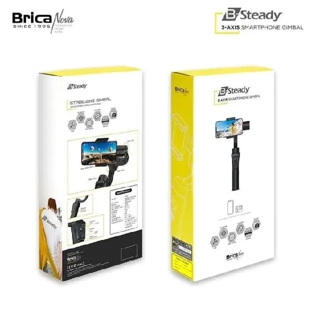 Brica B-Steady 3 Axis Gimbal Stabilizer For HP Smartphone BSteady Original Resmi