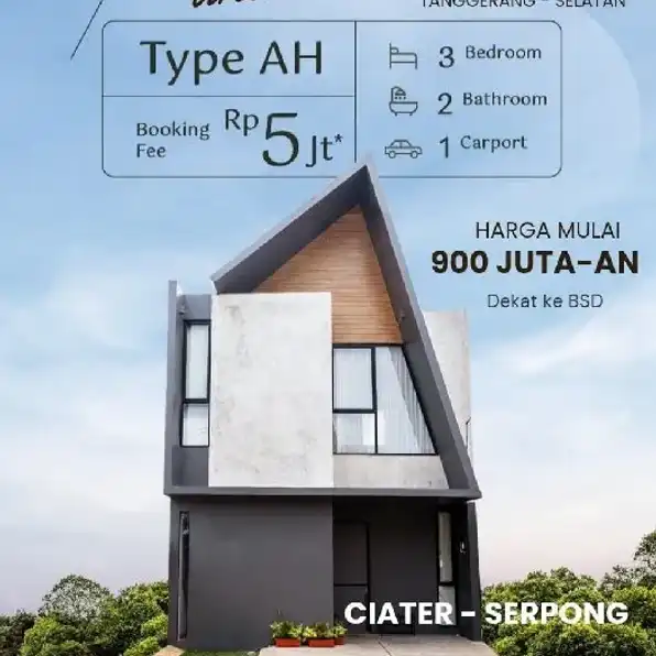 Rumah Mewah Modern Cluster Di Serpong,Ciater,BSD city.Kpr DP 0%