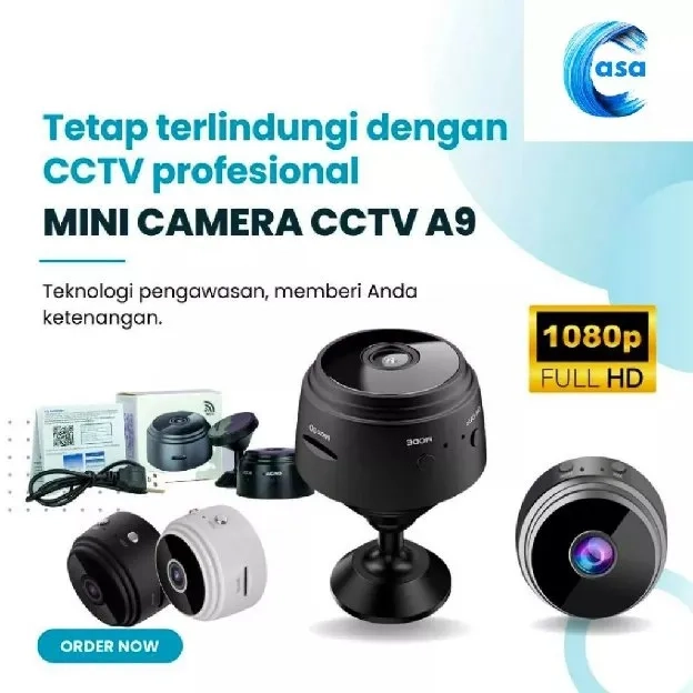 CCTV Wireless A9 Mini Smart Camera Wifi HD 1080P Micro v380 Kamera Keamanan Kamera Pengintai Tersemb