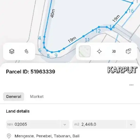 Dijual 3,486 Ha. Jl. Penebel Mengesta Jatiluwih Tabanan Bali