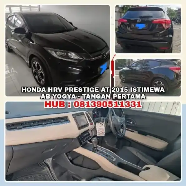 HONDA HRV PRESTIGE AT 2015 ISTIMEWA.AB YOGYA, TANGAN PERTAMA. H: 081390511331>> MOBIL DIJUAL