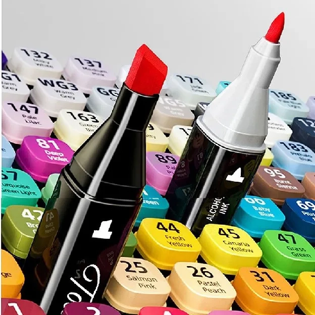 Spidol Warna Stabilo Touch Toddi 12-80 Warna Dual Side Fine Art Brush Pen Animation Marker Set Skets