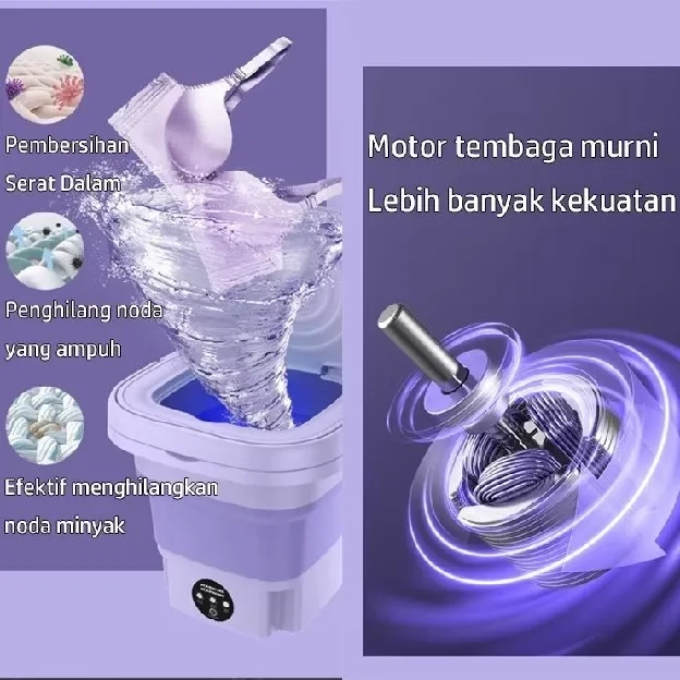 Mesin Cuci Mini Portable 2 Tabung 8L Mesin Cuci Lipat Otomatis Mesin Pengering Pakaian Sterilisasi C