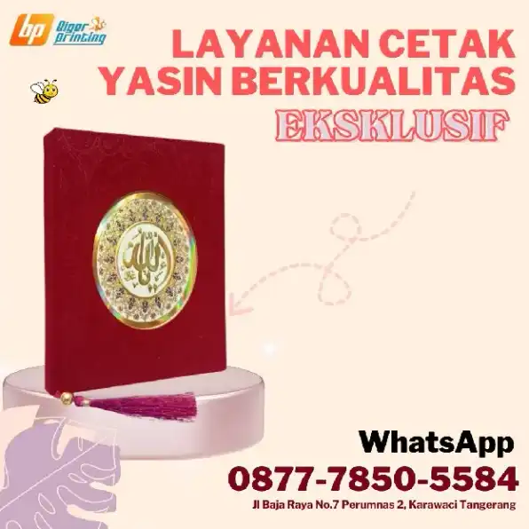 EKSKLUSIF, Wa./Call 0877-7850-5584, Layanan Cetak Yasin Berkualitas,  di Batu Ceper Tangerang