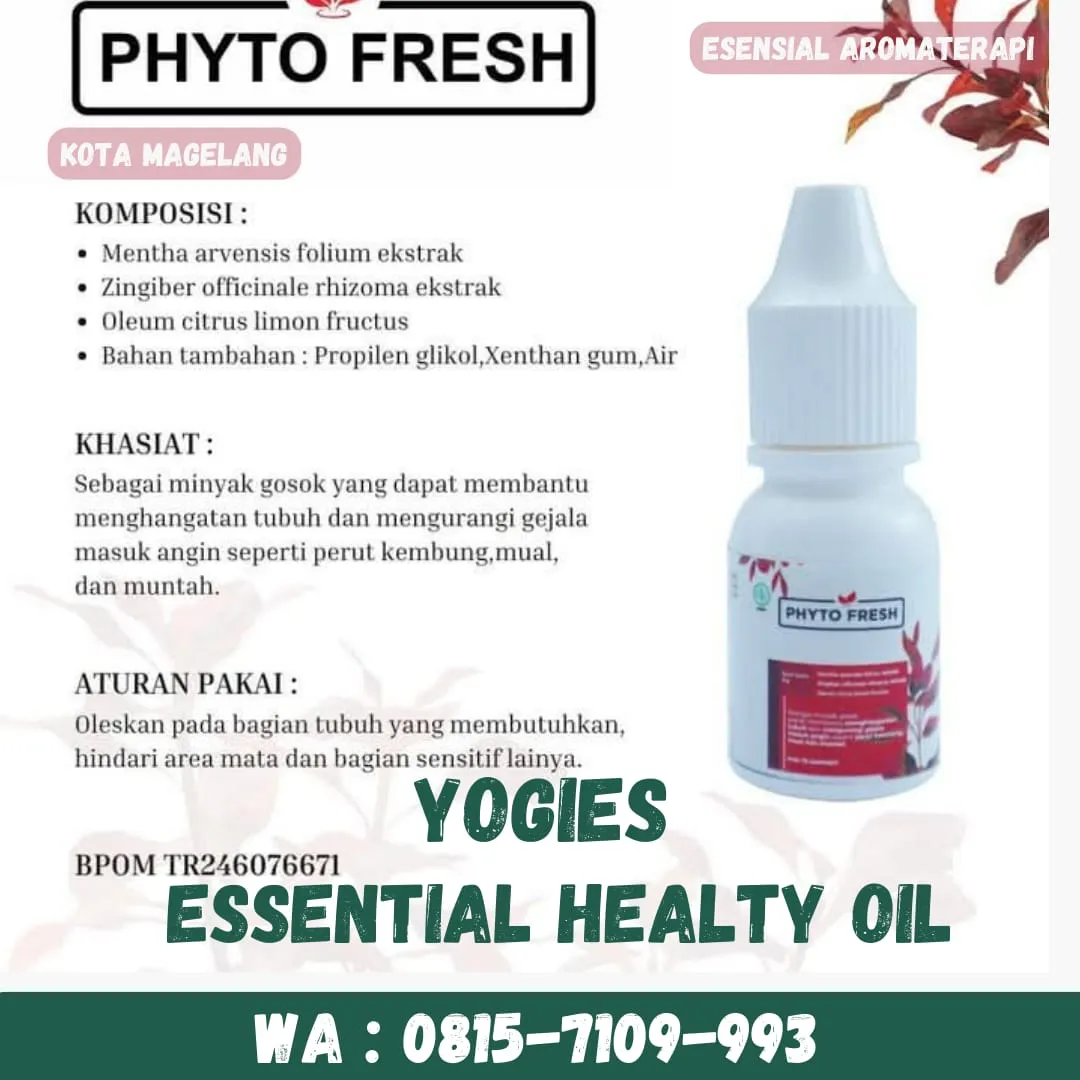 (YOGIES), Phyto Fresh Kota Pekanbaru, Aplikasi Utama Dari Minyak Esensial Adalah