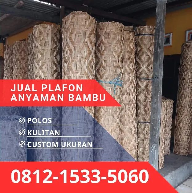 Jual Plafon Anyaman Bambu Bilik Jakarta Selatan 0812,1533,5060