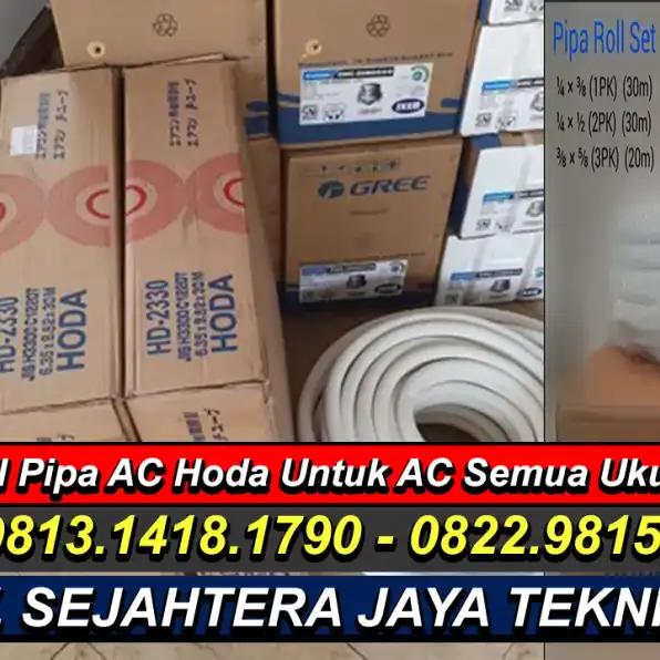 WA. 081314181790 - 082298152217 Jual Pipa AC Tateyama, Hoda, Artic Pademangan Timur Terdekat, Pademangan, Jakut 24 Jam CV. Sejahtera Jaya Teknik