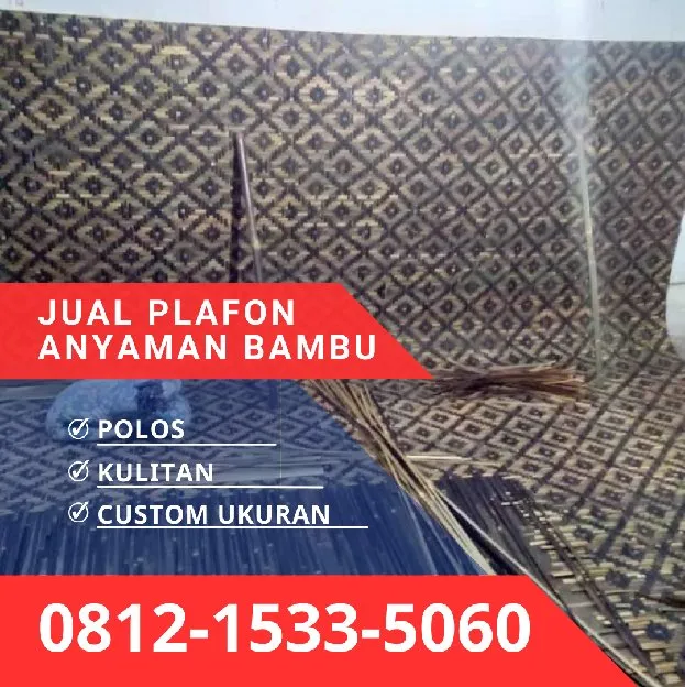 Jual Plafon Anyaman Bambu Bilik Purwakarta 0812,1533,5060