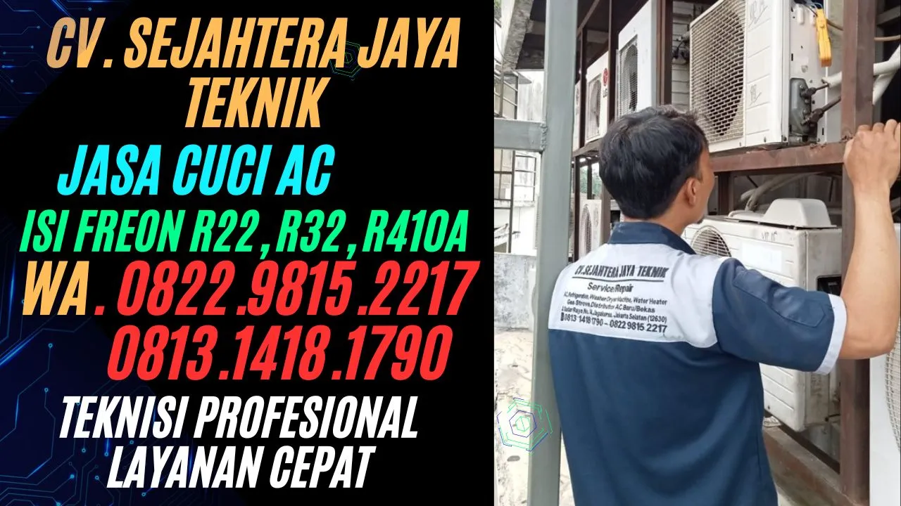 Jasa Service AC Daikin Panasonic Rawa Panjang, Bojonggede, Kabiupaten Bogor, Terdekat - CV. Sejahtera Jaya Teknik