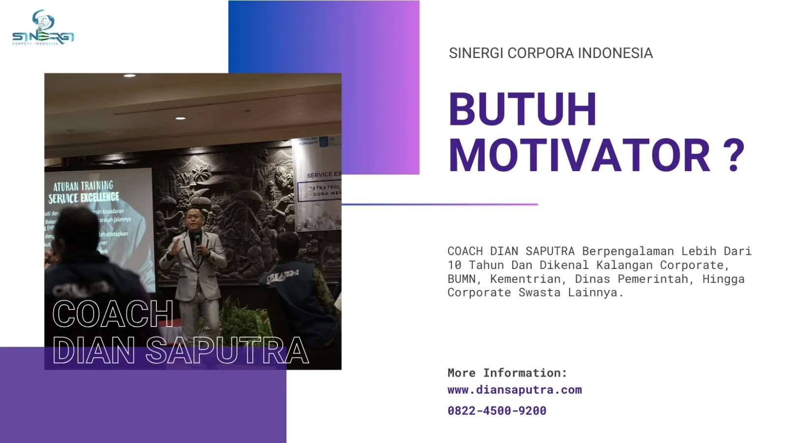 Trainer Motivator Banyuwangi, Terpercaya & Solutif, Dian Saputra