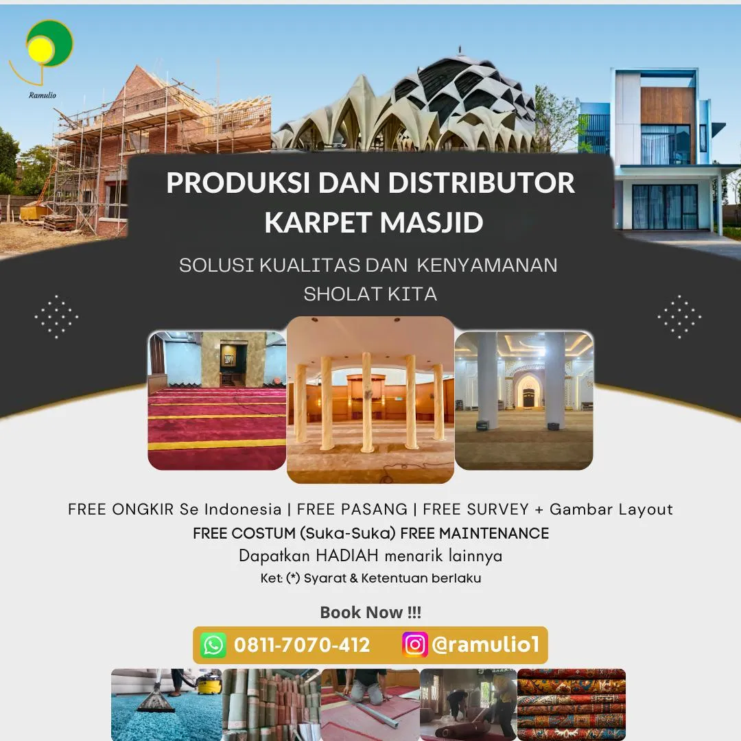 GARANSI RESMI, Jual Karpet Masjid Al Aqsa Bogor, Alamat Toko Jual Karpet Masjid Makassar Kaimana