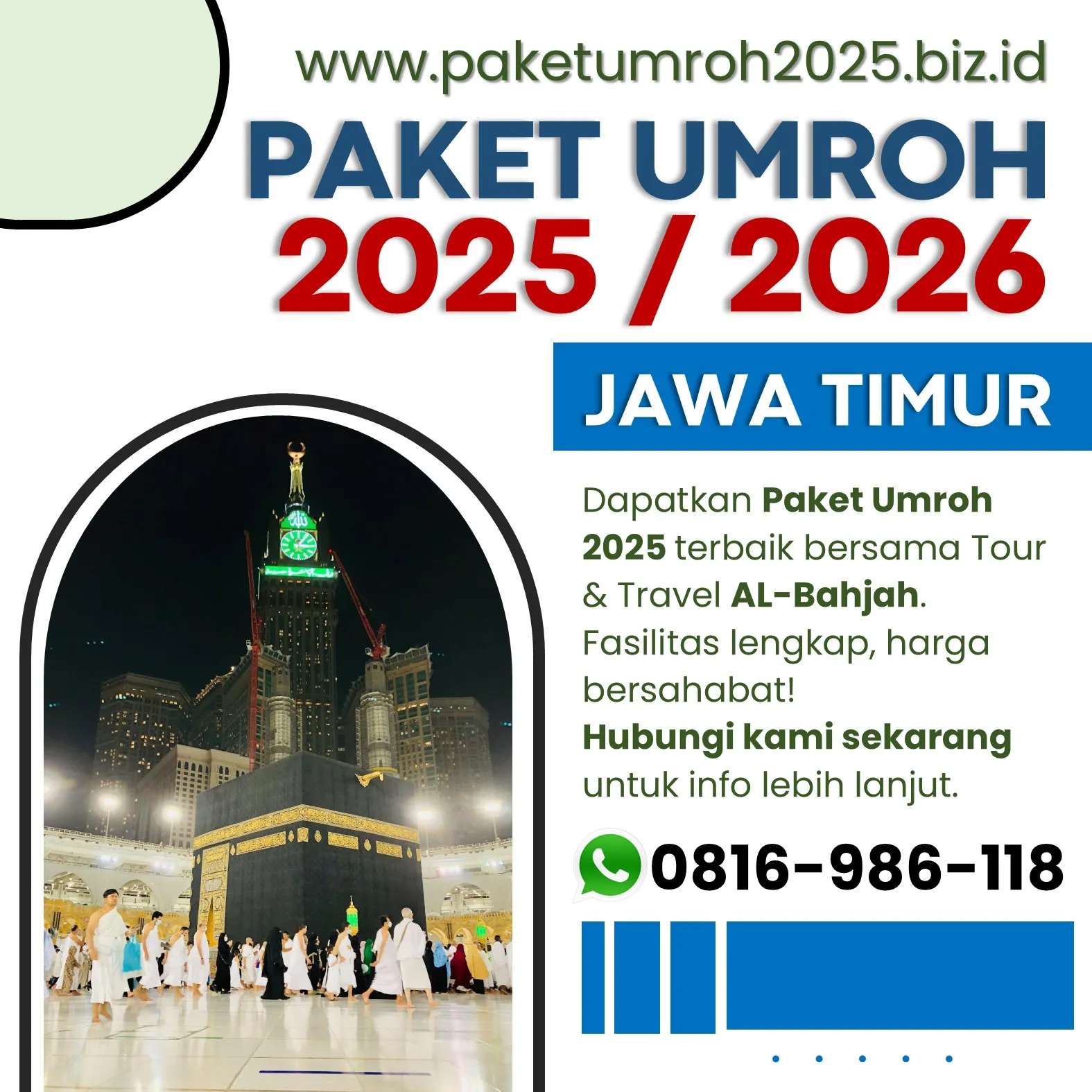 Travel Umroh Reguler 2025 Ampelgading Malang AL Bahjah