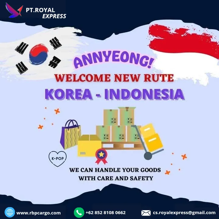 Jasa import barang Korea To Indonesia by sea & by Air