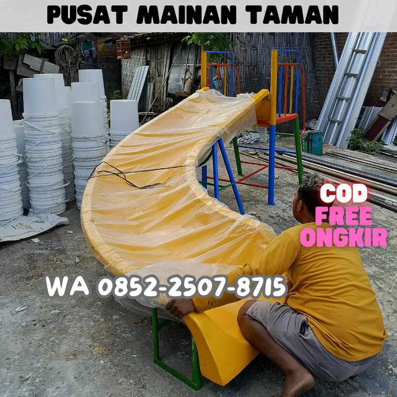 PRODUKSI ayunan bayi besi minimalis terbaru Dan playground plastik Majalaya Bandung
