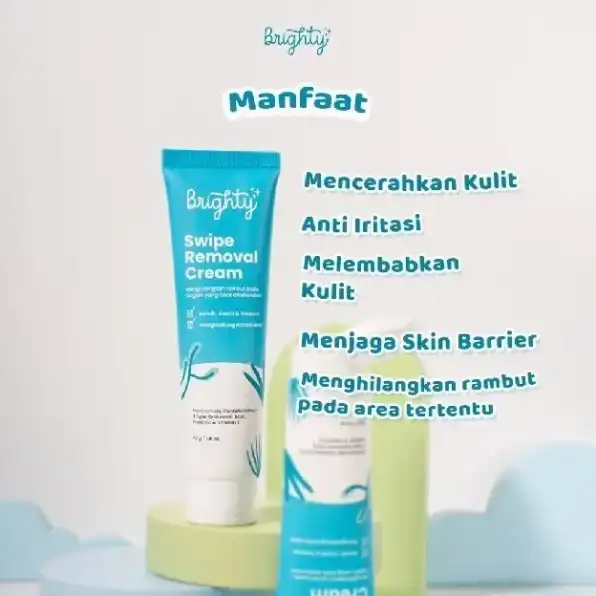 Brighty Swipe Removal Cream X Post Shaving & Waxing Gel Perontok Bulu Anti Iritasi