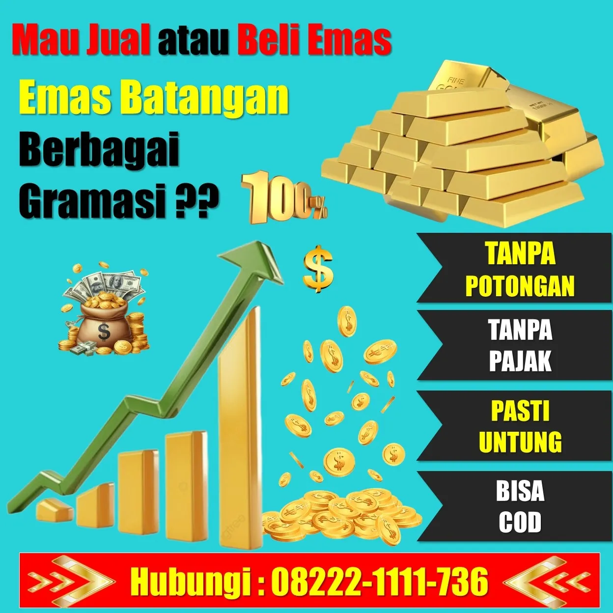 TANPA POTONGAN, Harga Buyback Emas Antam Kabupaten Ogan Komering Ulu