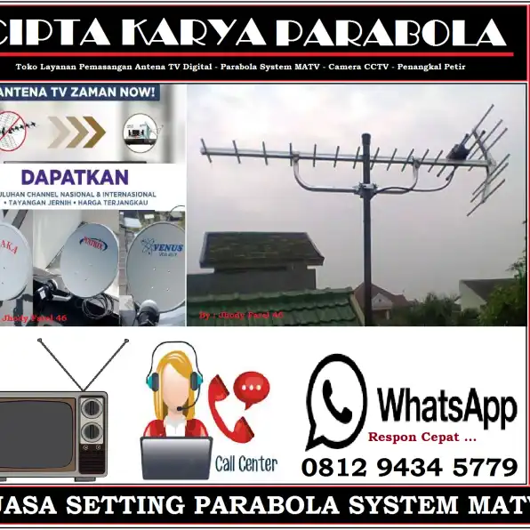 Toko Agen Teknisi Ahli Spesialis Antena TV Di Bekasi Utara ~ Bekasi [] Jasa Setting Parabola System MATV Bekasi Utara