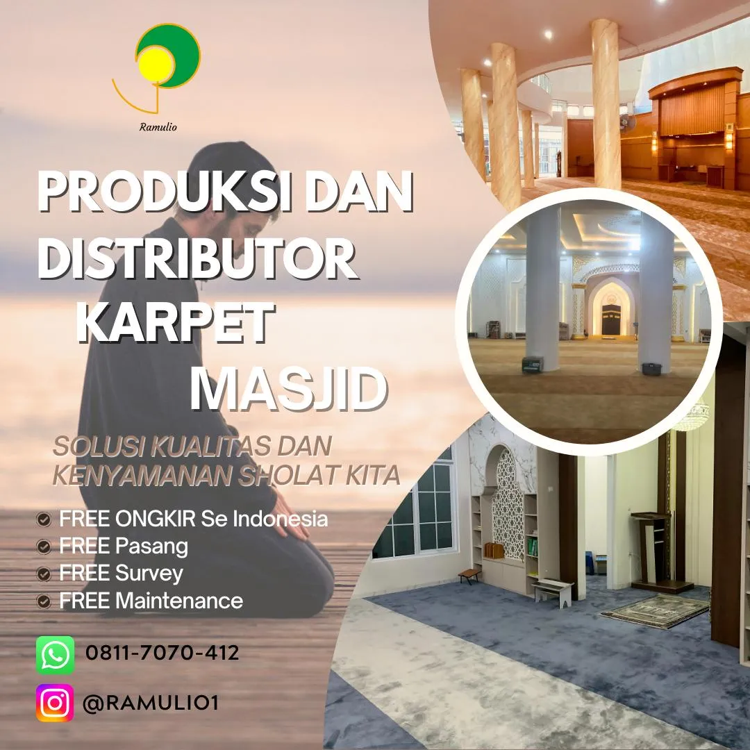 PROMO, Produsen Karpet Masjid Custom Kuningan, Biaya Laundry Karpet Masjid Sorong Selatan