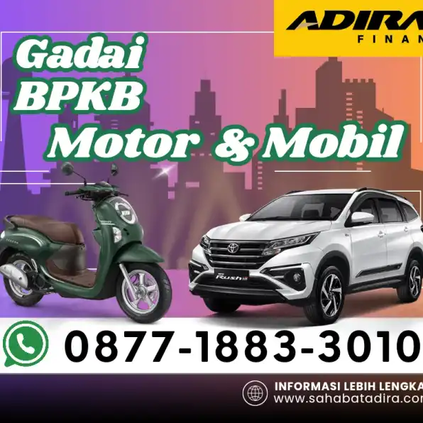 0877-1883-3010,Gadai BPKB Tanpa Gesek Mesin di Depok